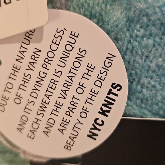 NWT NYC Knits by the Sweater Dept Space Dye Pullover distressed mock neck XL - Picture 11 of 11